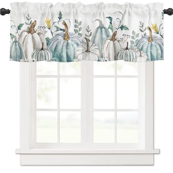 Autumn Harvest Pumpkin Valance - Picture 1 of 7